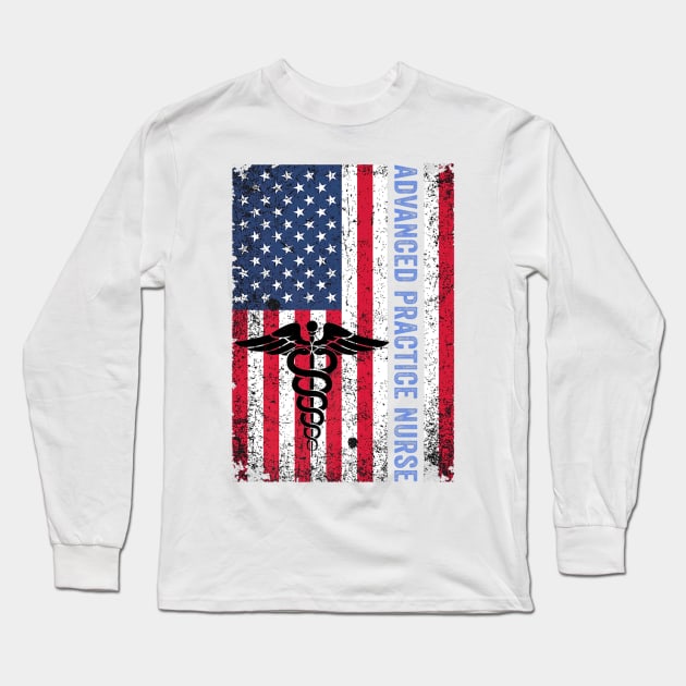 American Flag Avp Nurse Advanced Practice Nurse Premium Long Sleeve T-Shirt by Stick Figure103